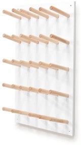 Nástenný stojan na topánky PERO, 15 párov topánok, 660x195x1025 mm, biela