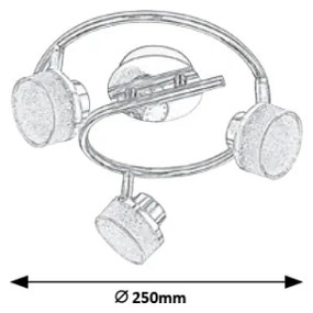 Rabalux 5637 - LED Stropné bodové svietidlo PADMA 3xLED/5W/230V