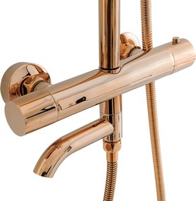 Rea Lungo, sprchová súprava s termostatickou batériou, ružové zlato, REA-P6606