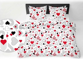 Obliečky flanelové Love dream 200x140cm+90x70cm TiaHome