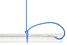 Ingo Maurer Tubular závesné LED, biele/modré