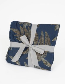 Deka mikroplyš Digital 150 × 200 cm – Gabriela tmavo modrá