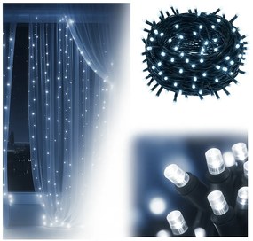 Vianočné svetielka vnútorné studená biela 100 LED