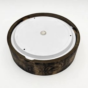 Stropné kúpeľňové svietidlo OAK SMOKY 2xE27/15W/230V IP54, pr. 27,5 cm, dub/hned