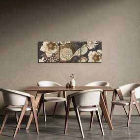 Obraz - Zlatá záhrada (s hodinami) (90x30 cm)