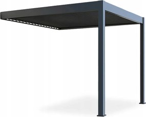 Nástenná záhradná pergola 3x3 Elegance Wall Automatic s Led osvetlením