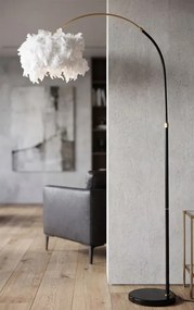 Stojacia lampa Plure 180 cm biela/čierna