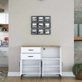 Skriňa Jeby Walnut and White