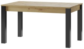 Jedálenský stôl Lorren 40 (dub artisan + čierna matná) (pre 6 až 8 osôb). Akcia -20%. Vlastná spoľahlivá doprava až k Vám domov. 1068170