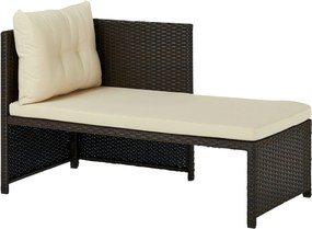 Sconto Záhradná pohovka NEAPEL hnedá/béžová