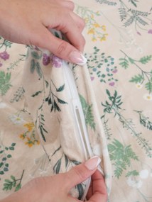 Obliečka na vankúš mikroplyš Digital 40 × 40 cm - Bianca béžová