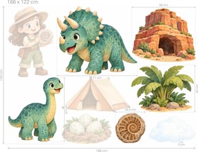 Malá paleontoložka a dinosauři arch 166 x 122 cm