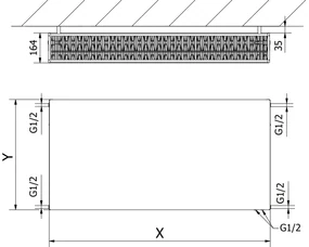 Mexen, Mexen Flat CVF33 panelový radiátor 600 x 700 mm, spodné pripojenie, 1541 W, biely - W633F-060-070-00