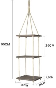 Závesná polica 90x25 cm smrek