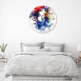 Gario Hodiny na stenu Akvarel Love life Rozmery: 40 x 40 cm