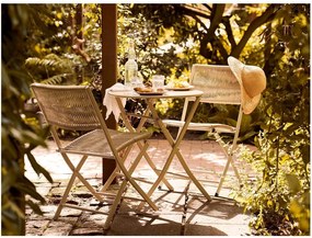 Béžová kovová záhradná jedálenská súprava pre 2 osoby Arcas – House Nordic