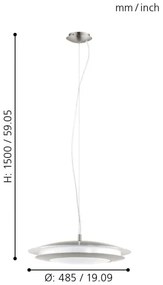 Eglo 98044 - LED RGB Stmievateľný luster na lanku MONEVA-C LED/27W/230V