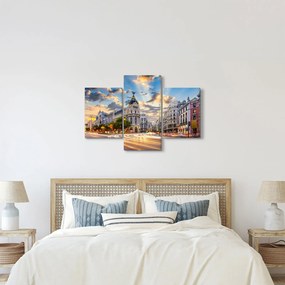 Obraz - Calle Gran Vía, Madrid, Španielsko (90x60 cm)