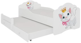 Detská posteľ CASIMO II, 80x160, vzor c5, mačka