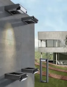 LED vonkajšie nástenné osvetlenie Frame svetlá sivé