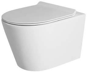Gamma Erga Emma, závesná WC misa 48x37 cm Rimless s pomaly padajúcim sedadlom, biela lesklá, ERG-GMAMUT-201