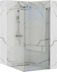 Bezrámová sprchová zástena REA AERO 120 cm, chróm/transparent - bez vaničky