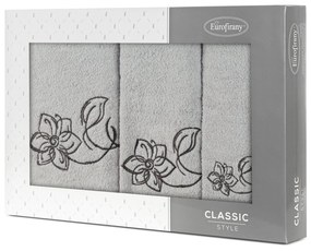 FROTÉ UTERÁK LILA SADA 1KS 30X50 CM, 1KS 50X90 CM, 1KS 70X140 CM STRIEBORNÁ