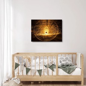 Sklenený obraz svietiaceho disku (70x50 cm)