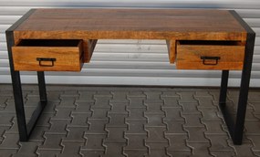 furniture-nabytek.cz - Písací stôl z masívneho dreva mango 160x76x70