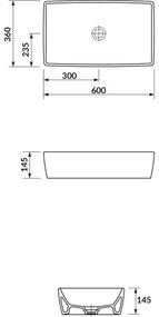 Cersanit K35-047-ECO - Umývadlo na dosku CITY 36x60 cm keramika/lesklá biela