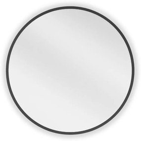 Mexen Loft, okrúhle kúpeľňové zrkadlo 45 cm, farba rámu čierna matná, 9850-045-045-000-70