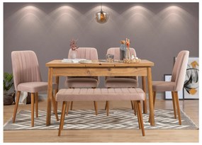 Jedálenský set Santo set (pre 6 osôb) (borovica atlantická + kamenná) . Vlastná spoľahlivá doprava až k Vám domov. 1102560