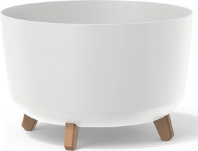 Plastový kvetináč na nožičkách DGRL400 39 cm - biela