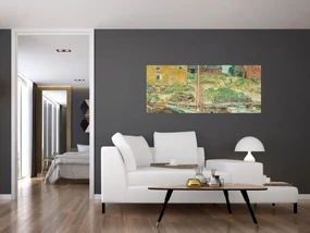 Obraz - Childe Hassam, Oyster Sloop, Cos Cob, reprodukcia (120x50 cm)