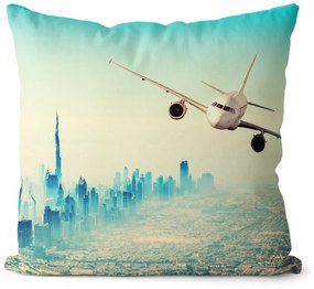 Vankúš Lietadlo Dubai (Veľkosť: 40 x 40 cm)