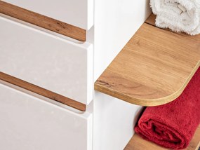 Umývadlová skrinka Platinum 820 3S alpská biela/dub kraft zlatý