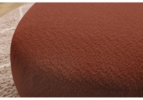 Podnožka z textílie buclé v tehlovooranžovej farbe Saint-Germain – Bobochic Paris