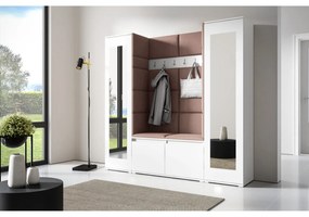 Predsieňová stena AMI 31 So zrkadlom Biela Kakao