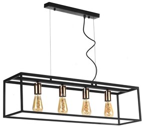 ONLI - Luster na lanku FLOKI 4xE27/15W/230V čierna/medená