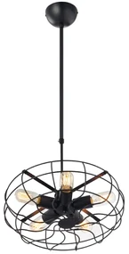 ACA DECOR Závesné svietidlo Army ventilátor, 5xE27