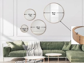 Nástenné zrkadlo Elsie L 323826 - 60x60 cm - Zlatá mat