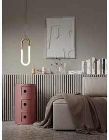 Redo 01-3183 - LED Luster na lanku LATIUM LED/9W/230V mosadz