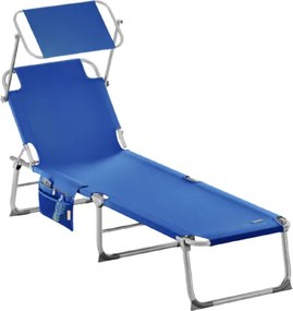 Skladacie záhradné ležadlo Beil modré