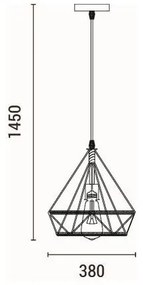 Luster na lanku FLARE 1xE27/15W/230V béžová