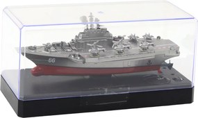 LEAN Toys Vojenská loď na diaľkové ovládanie RC strieborná 15 cm