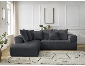 Tmavosivá ženilková rohová pohovka (ľavý roh/do L) Whesley – Bobochic Paris