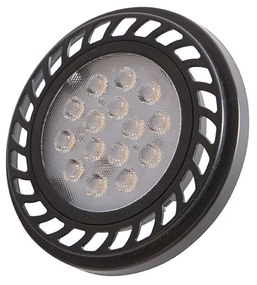 GU10 Stmievateľná LED AR111 Čierna 8W 600lm 2700K