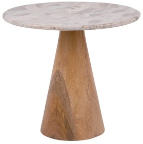 Okrúhly odkladací stolík s doskou v dekore mramoru ø 50 cm Force – Leitmotiv
