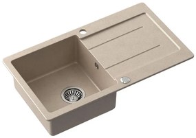 Samona - Kuchynský drez SAMONA 77x44 cm granit/béžová