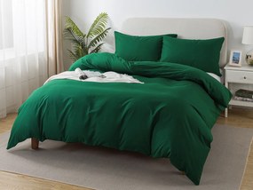 XPOSE® Bavlnené Renforcé  obliečky EVITA  na dve lôžka - tmavo zelené